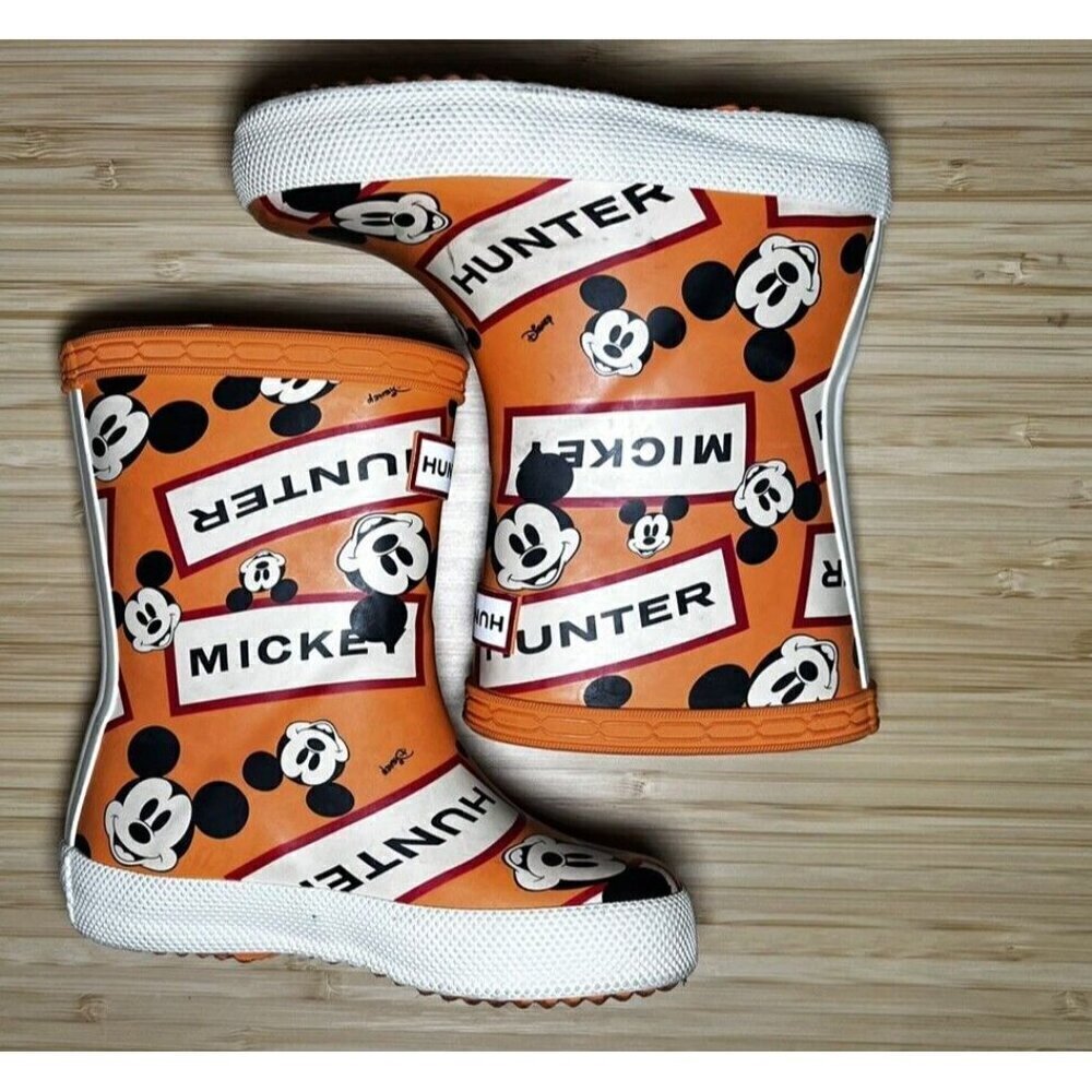 Hunter Original Kids Unisex Disney Mickey Print Boots- Kids US5B